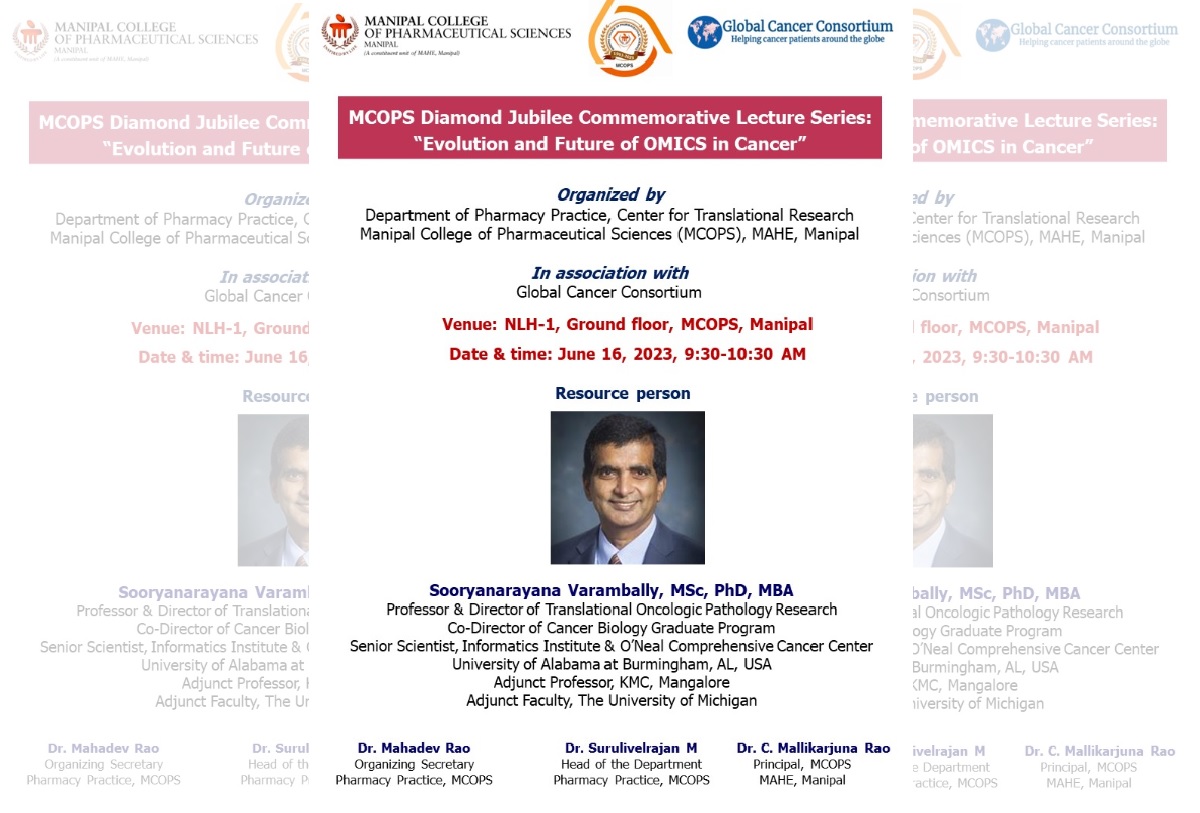 MCOPS Diamond Jubilee Commemorative Lecture Series Evolution and Future of OMICS in Cancer